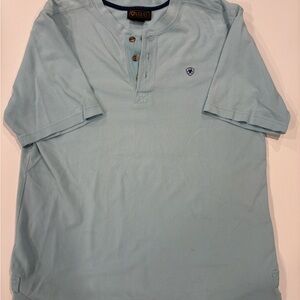 Ariat Men's Sky Blue Polo Shirt Sz M